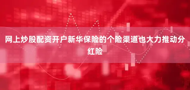 网上炒股配资开户新华保险的个险渠道也大力推动分红险